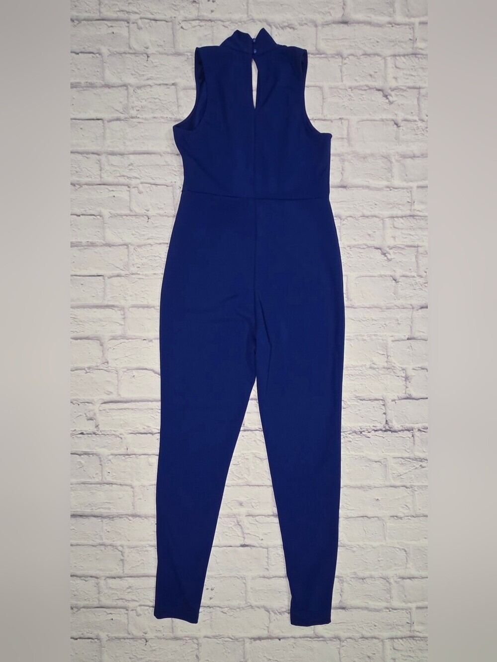 Fashion Nova Royal Blue Deep V Sleeveless Bodycon Jumpsuit XL - Picture 8 of 12